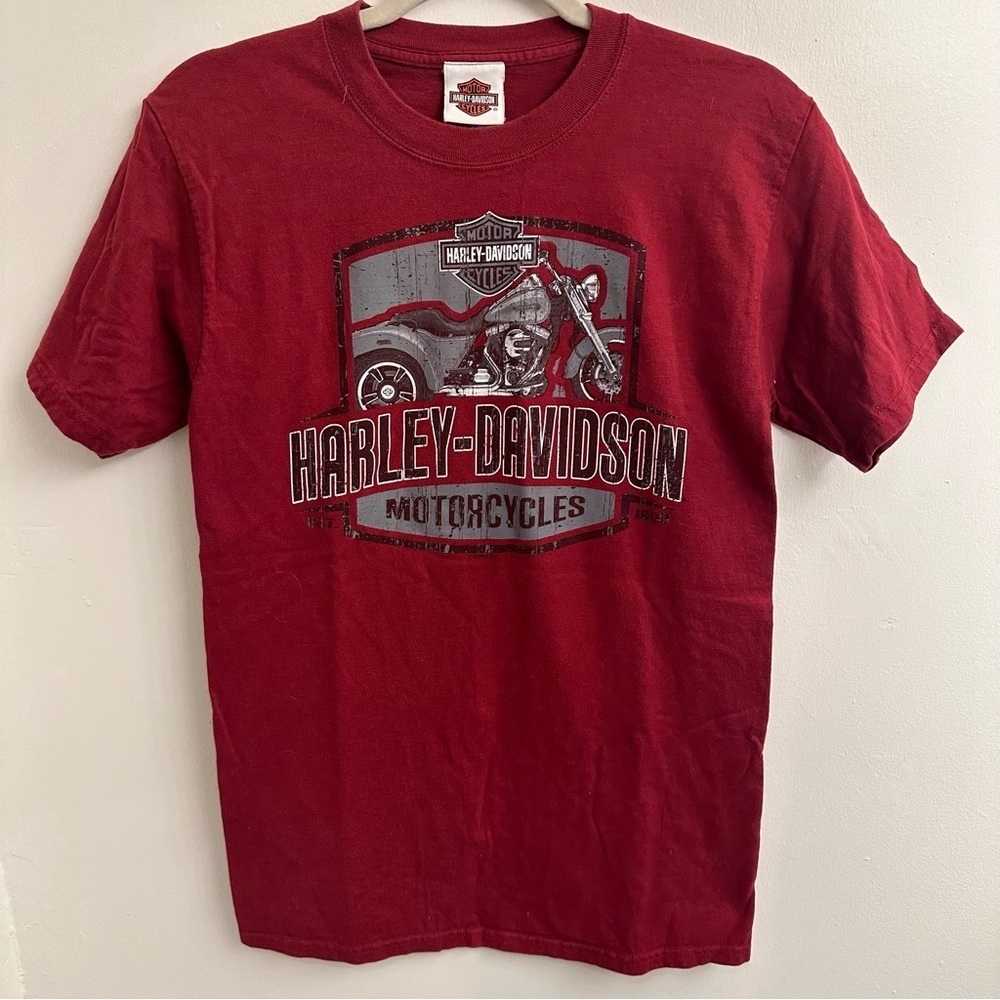 Harley-Davidson Maryville, TN Red Short Sleeve Tee with Iconic Graphic SZ S